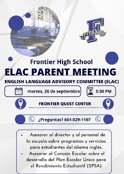 ELAC PARENT MEETING  English Language Advisory Committee (ELAC)